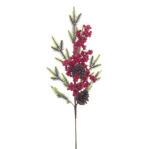 RAMO JENNIE BACCHE ROSSO PIGNA H.63CM